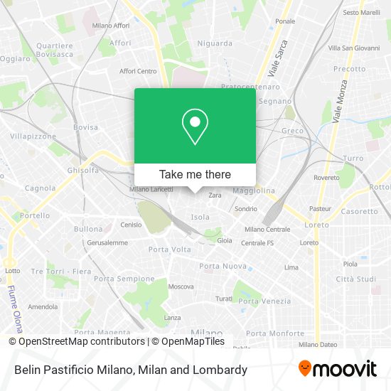 Belin Pastificio Milano map