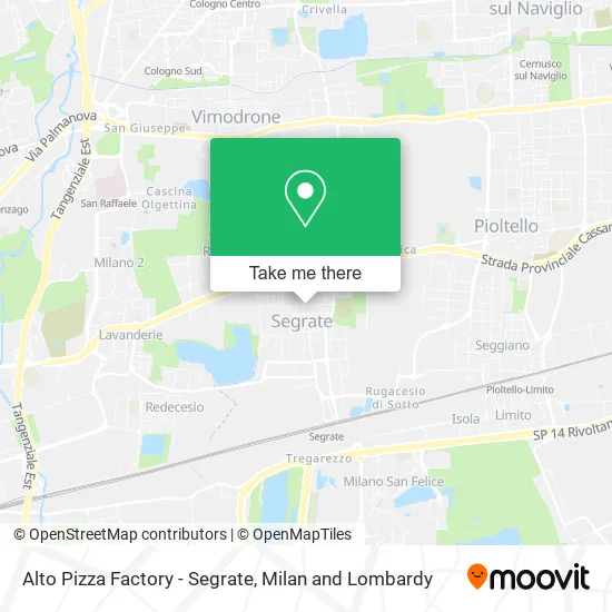 Alto Pizza Factory - Segrate map