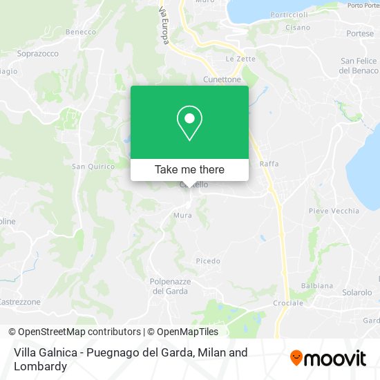 Villa Galnica - Puegnago del Garda map