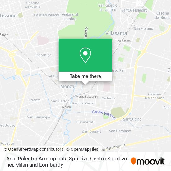 Asa. Palestra Arrampicata Sportiva-Centro Sportivo nei map