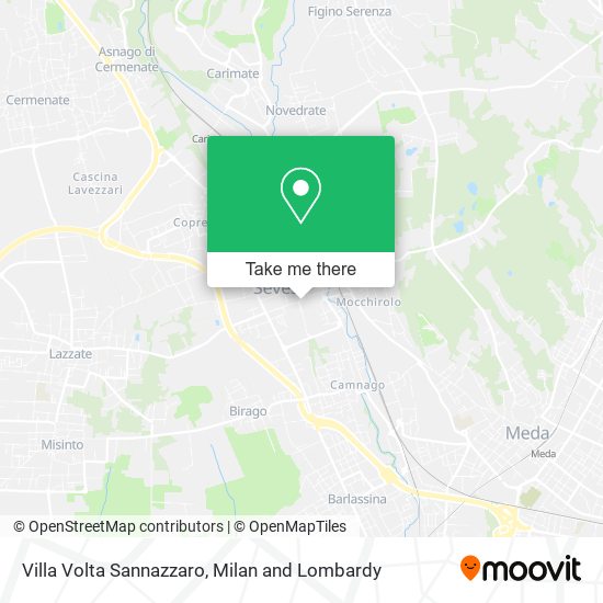 Villa Volta Sannazzaro map