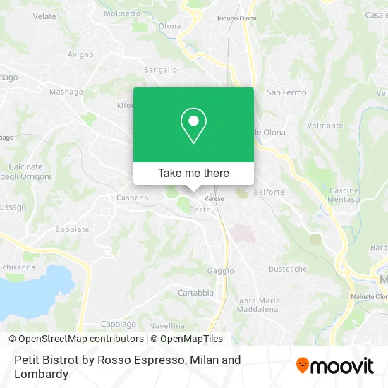 Petit Bistrot by Rosso Espresso map
