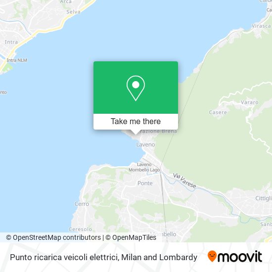 Punto ricarica veicoli elettrici map