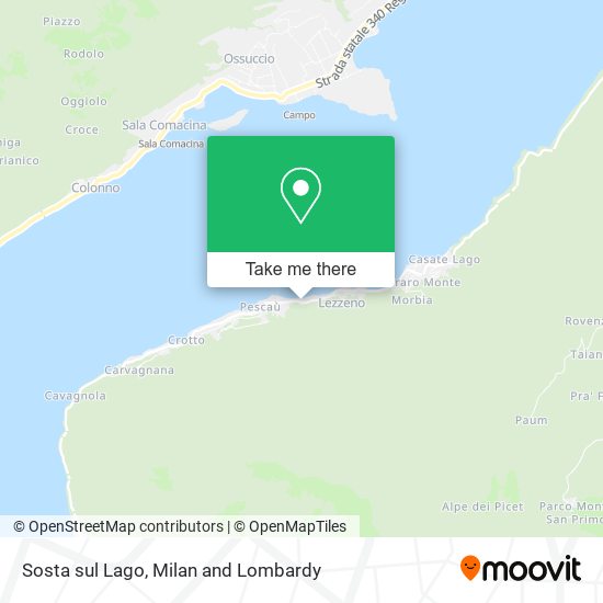 Sosta sul Lago map