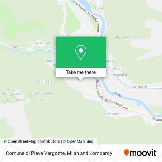 Comune di Pieve Vergonte map