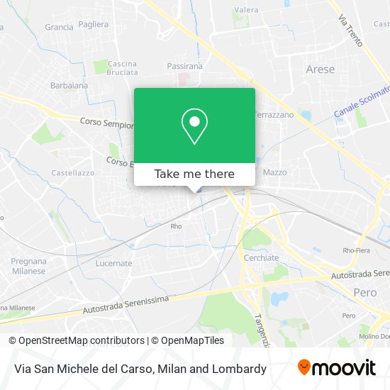 Via San Michele del Carso map