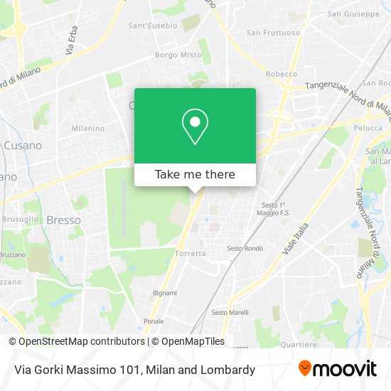 Via Gorki Massimo 101 map