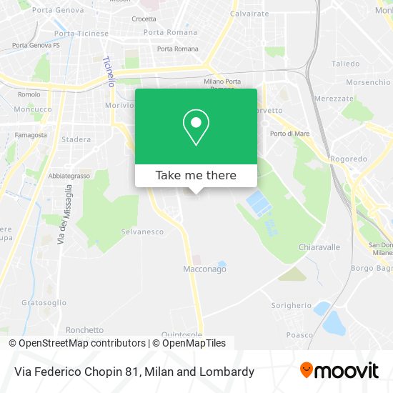 Via Federico Chopin 81 map