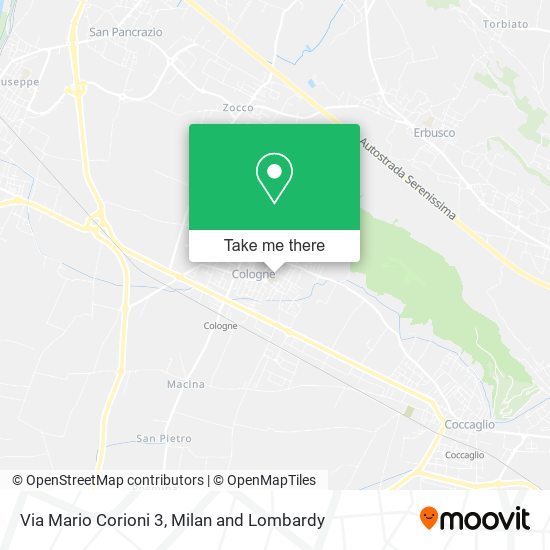 Via Mario Corioni  3 map