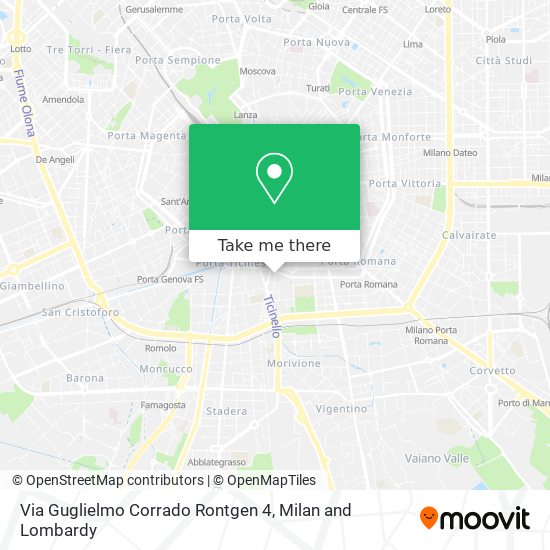 Via Guglielmo Corrado Rontgen 4 map