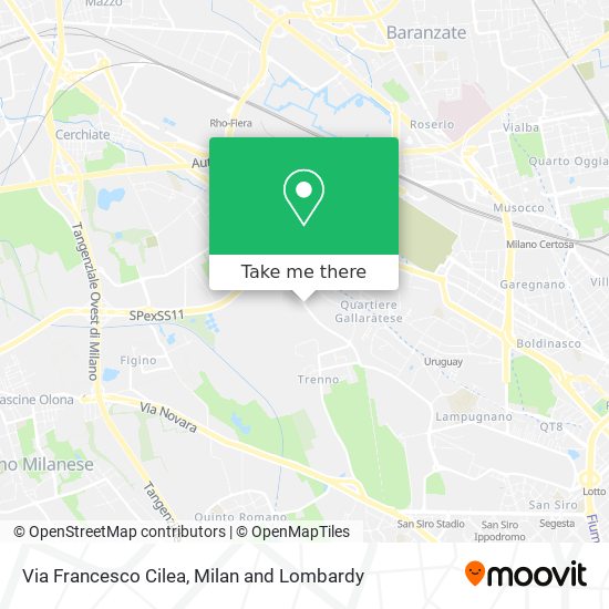 Via Francesco Cilea map