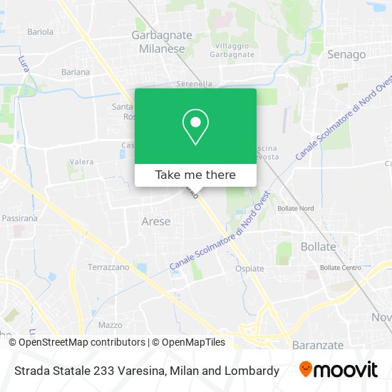 Strada Statale 233 Varesina map