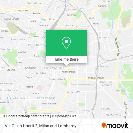 Via Giulio Uberti 2 map
