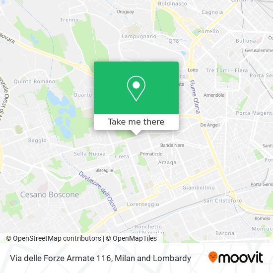 Via delle Forze Armate 116 map