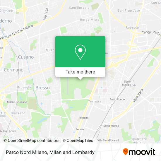 Parco Nord Milano map