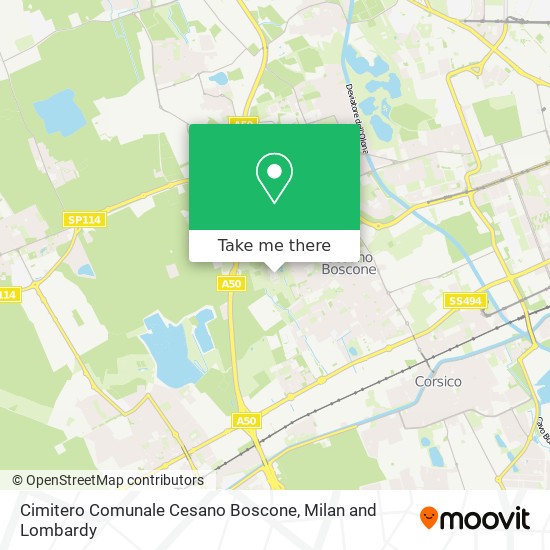 Cimitero Comunale Cesano Boscone map