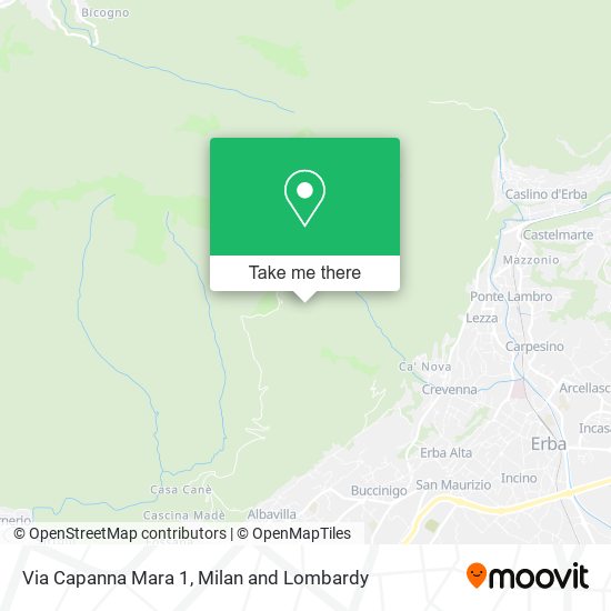 Via Capanna Mara  1 map