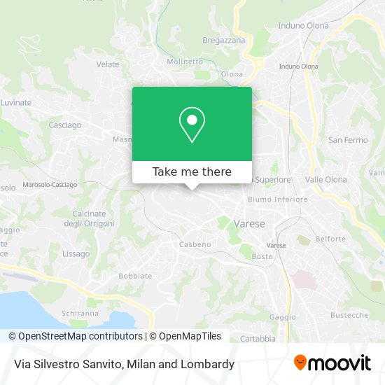 Via Silvestro Sanvito map