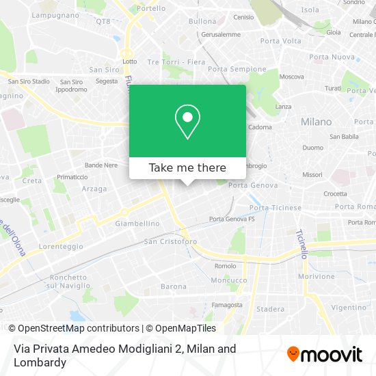 Via Privata Amedeo Modigliani 2 map