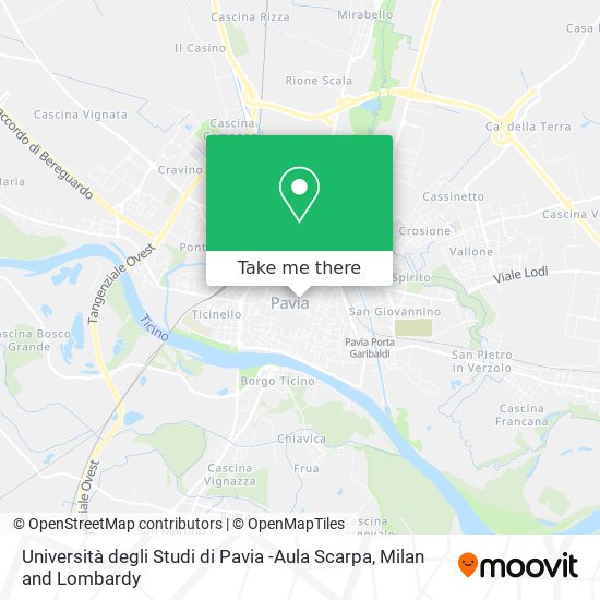 Università degli Studi di Pavia -Aula Scarpa map