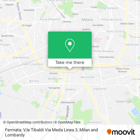 Fermata: V.le Tibaldi Via Meda Linea 3 map