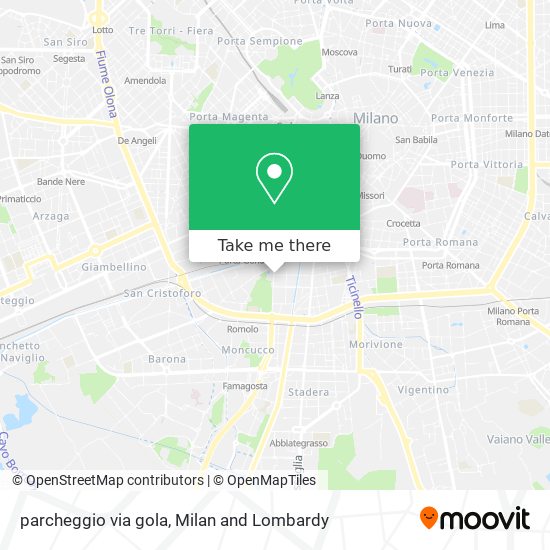 parcheggio via gola map