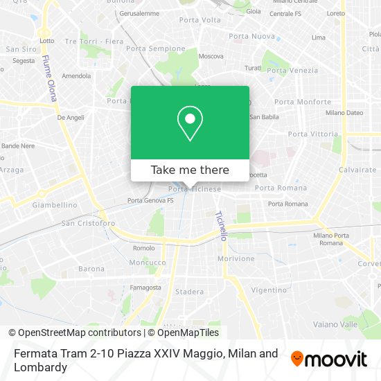Fermata Tram 2-10 Piazza XXIV Maggio map