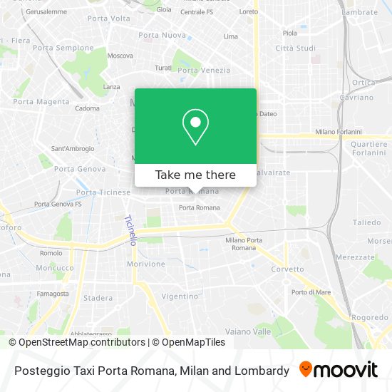 Posteggio Taxi Porta Romana map