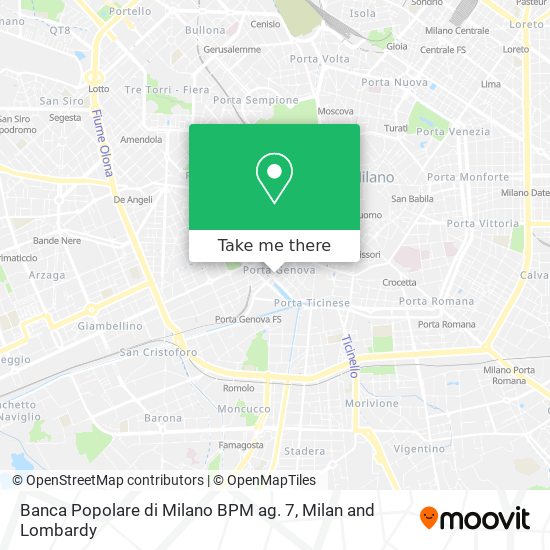 Banca Popolare di Milano BPM ag. 7 map