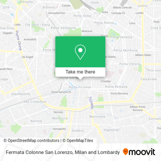 Fermata Colonne San Lorenzo map