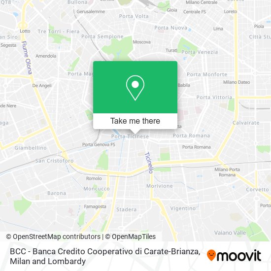 BCC - Banca Credito Cooperativo di Carate-Brianza map