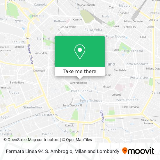 Fermata Linea 94 S. Ambrogio map