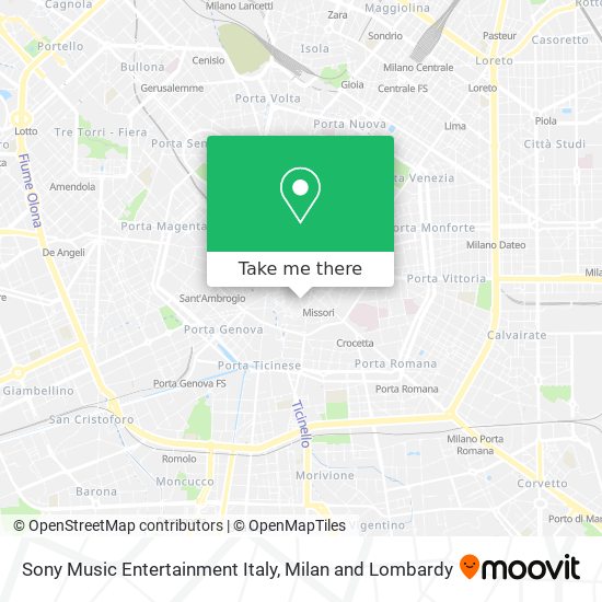 Sony Music Entertainment Italy map