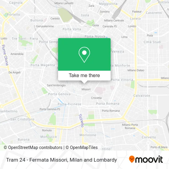 Tram 24 - Fermata Missori map