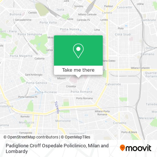 Padiglione Croff Ospedale Policlinico map