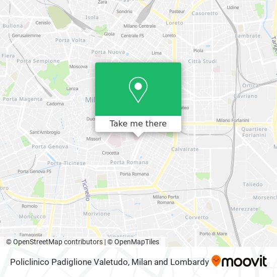 Policlinico Padiglione Valetudo map