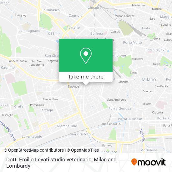 Dott. Emilio Levati studio veterinario map