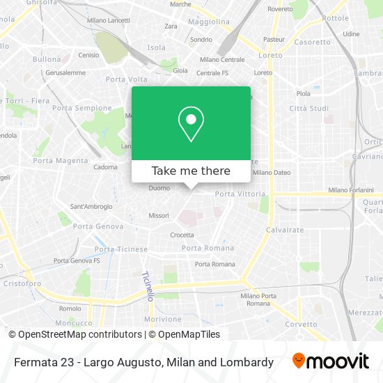 Fermata 23 - Largo Augusto map