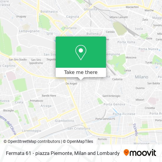 Fermata 61 - piazza Piemonte map