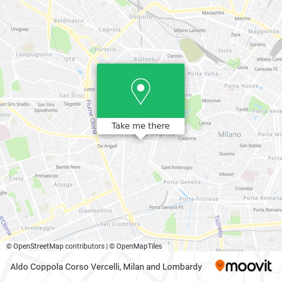 Aldo Coppola Corso Vercelli map