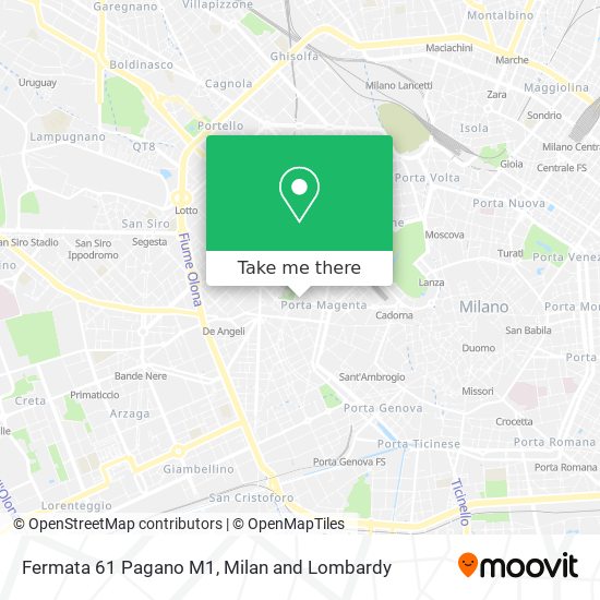 Fermata 61 Pagano M1 map