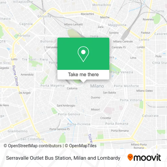 Serravalle Outlet Bus Station map