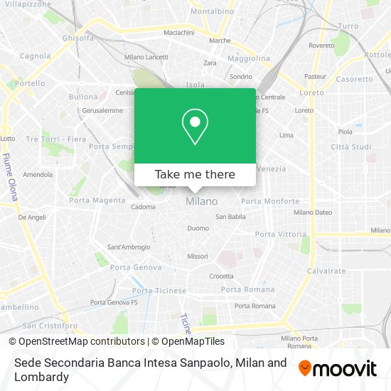 Sede Secondaria Banca Intesa Sanpaolo map