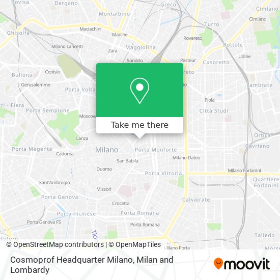 Cosmoprof Headquarter Milano map