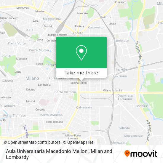 Aula Universitaria Macedonio Melloni map
