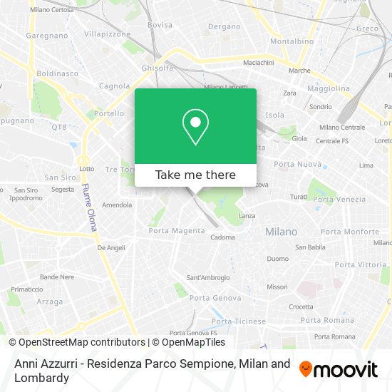 Anni Azzurri - Residenza Parco Sempione map