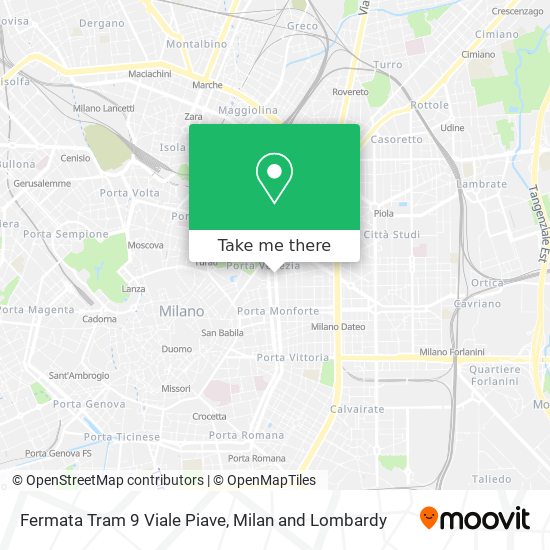 Fermata Tram 9 Viale Piave map