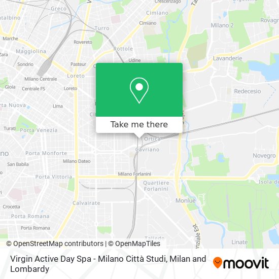 Virgin Active Day Spa - Milano Città Studi map