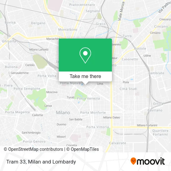 Tram 33 map