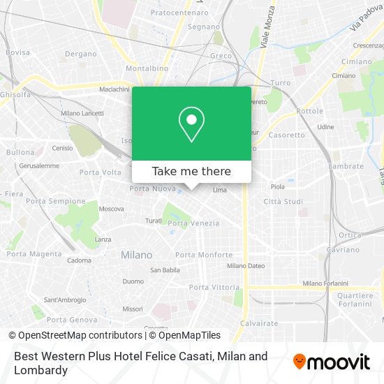 Best Western Plus Hotel Felice Casati map